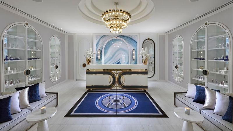 Front desk in the lobby at Crown Hotels Spa