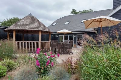 Exterior view of Cafe Sartoria near Orsett Hall Hotel