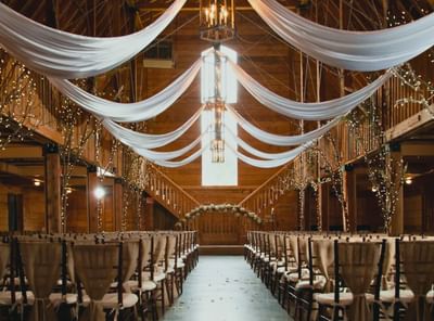 Barn wedding venue, adorned with elegant touches at The Stonebreaker Hotel