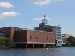 a building on the water in Cambridge