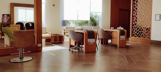 Interior of the beauty parlour in Haven Riviera Cancun