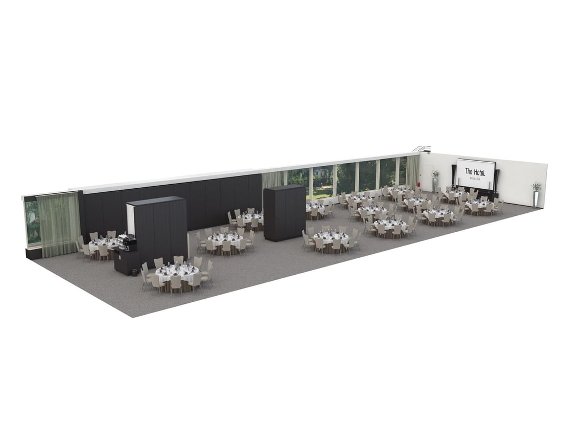 3D plan of Park Ballroom venue at The Hotel Brussels