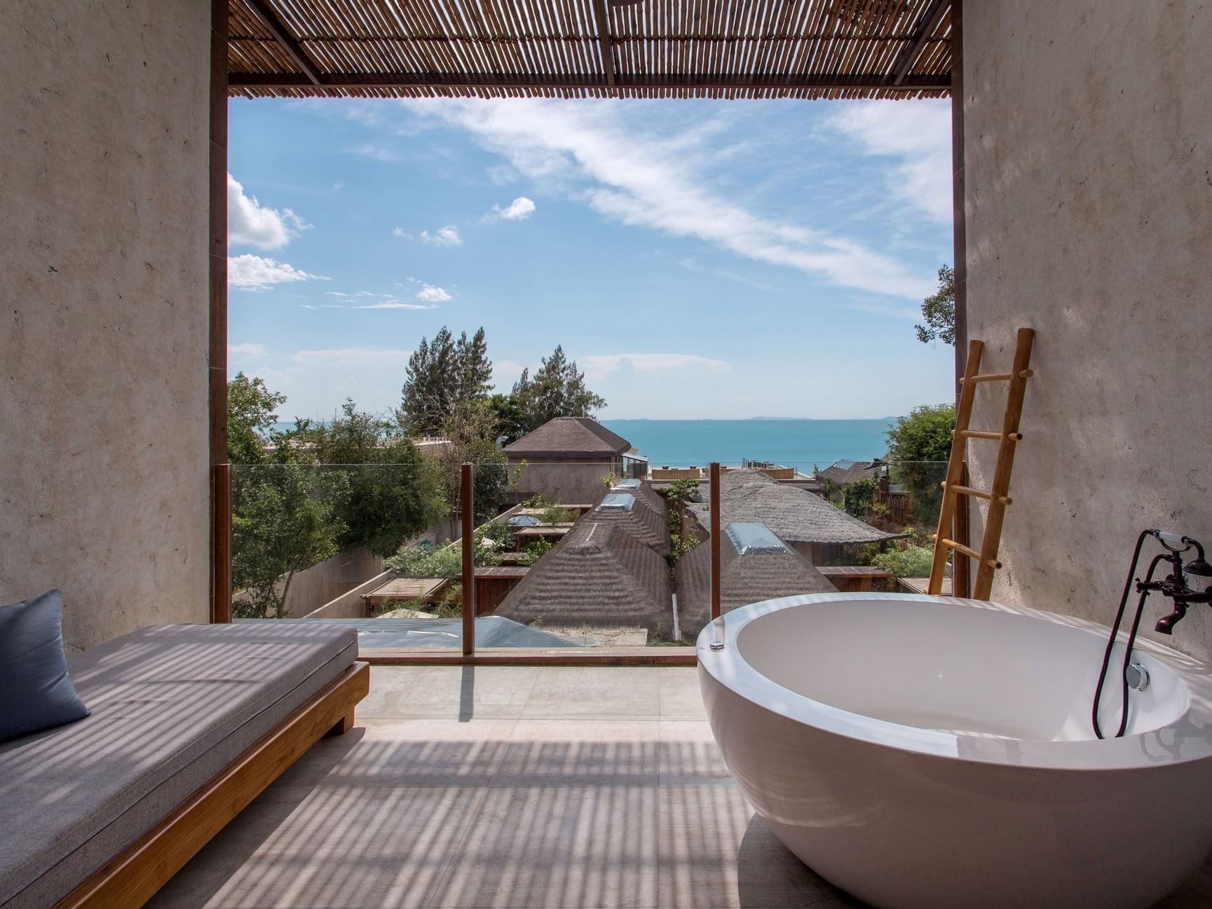 Terrace with jacuzzi in Deluxe Seaview room at U Hotels