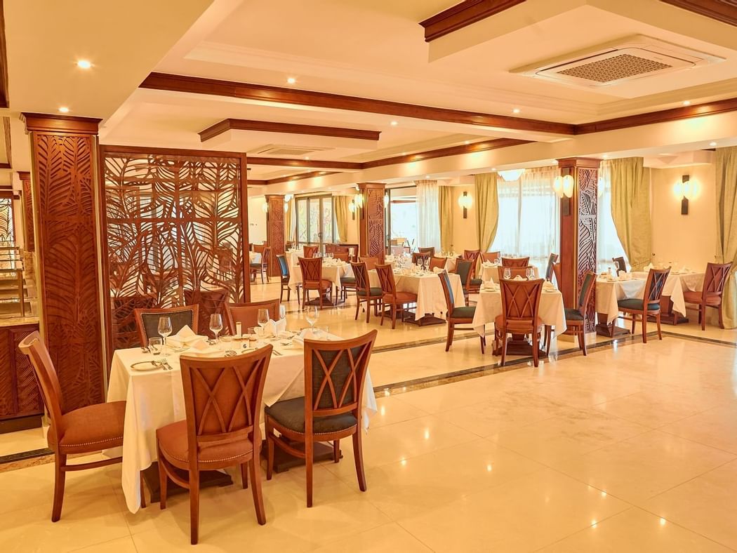 Dining area in Rumoka Restaurant at Goma Serena Hotel