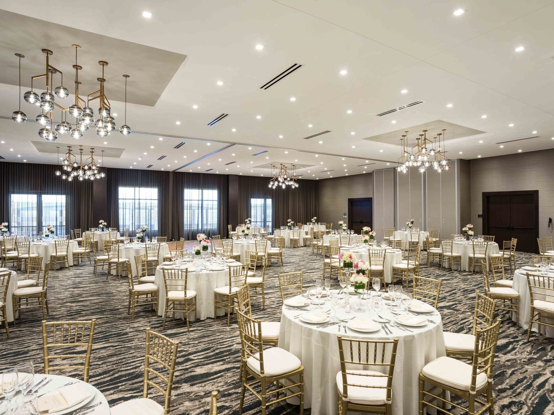 spacious and bright ballroom