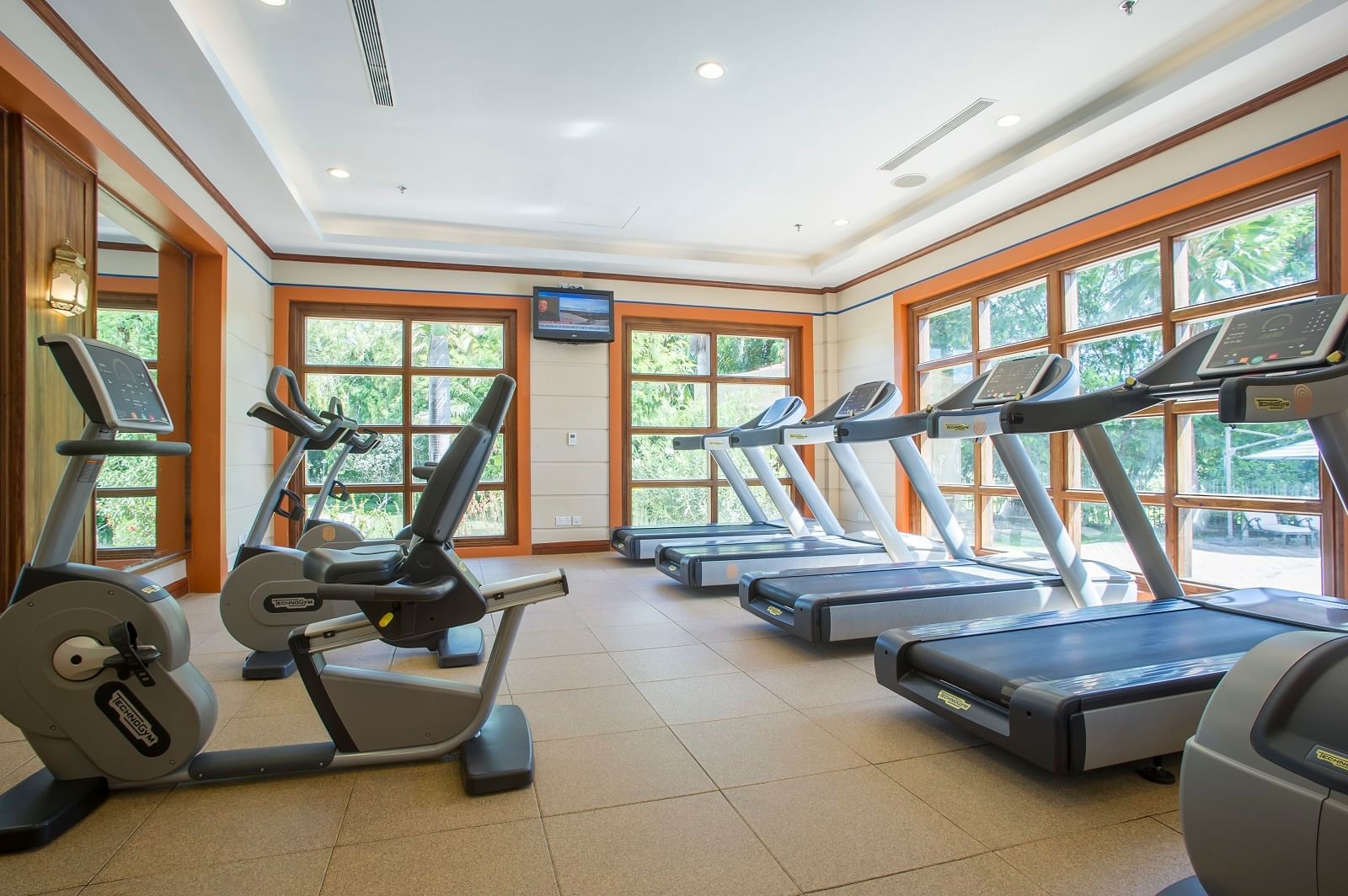 A Fully equipped gym in the hotel at Dar Es Saalam Serena Hotel