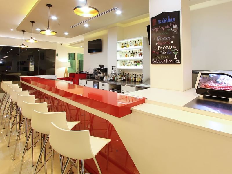Bar stools in La Isla cafe at Fiesta Inn Hotels