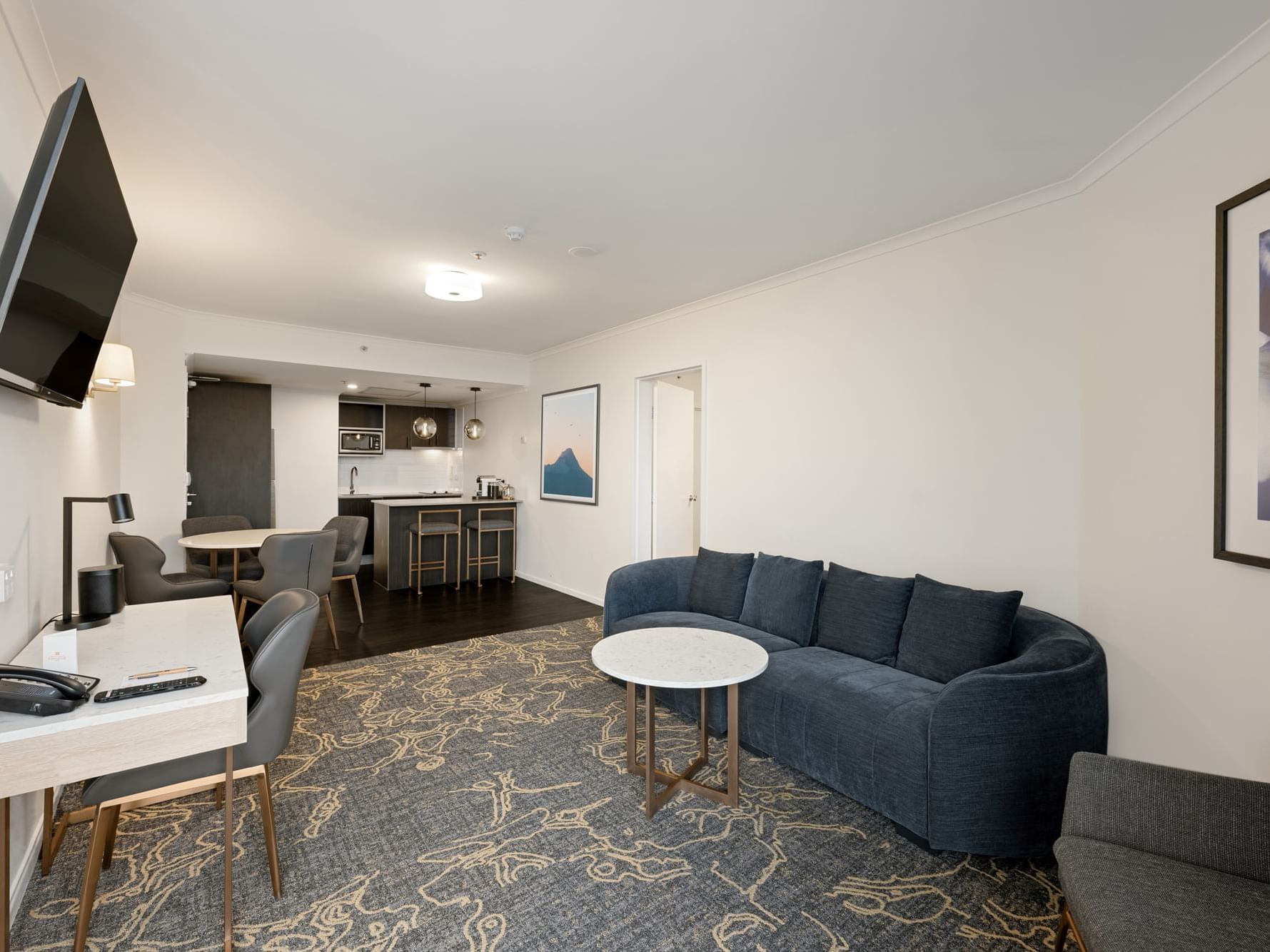 Lounge room in Superior Suite at Hotel Grand Chancellor Brisbane