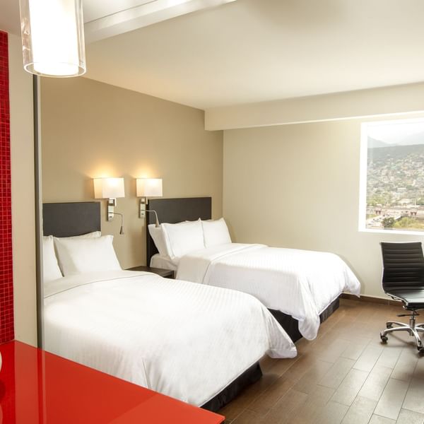 Two double beds in Superior Room at Fiesta Inn