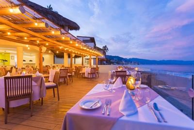 Dining area on a terrace at Buenaventura Grand Hotel