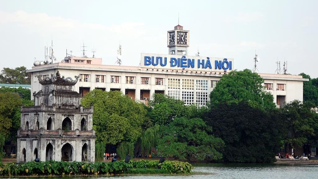 Exterior view of Hanoi Post Office & Hoàn Kiếm Lake near Sunway Hotel Hanoi