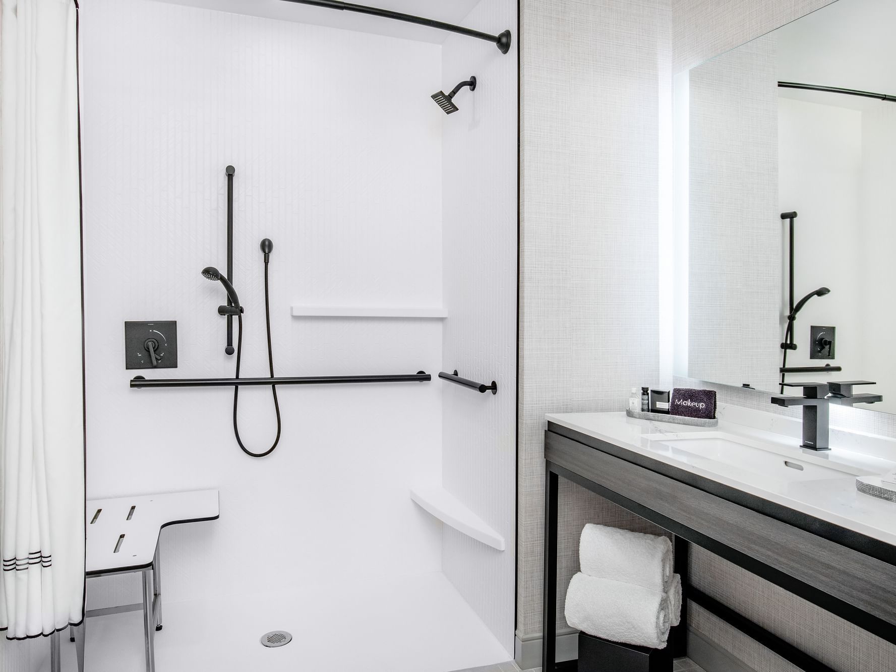 The Artisan Hotel ADA Guest Bathroom Roll-in Shower