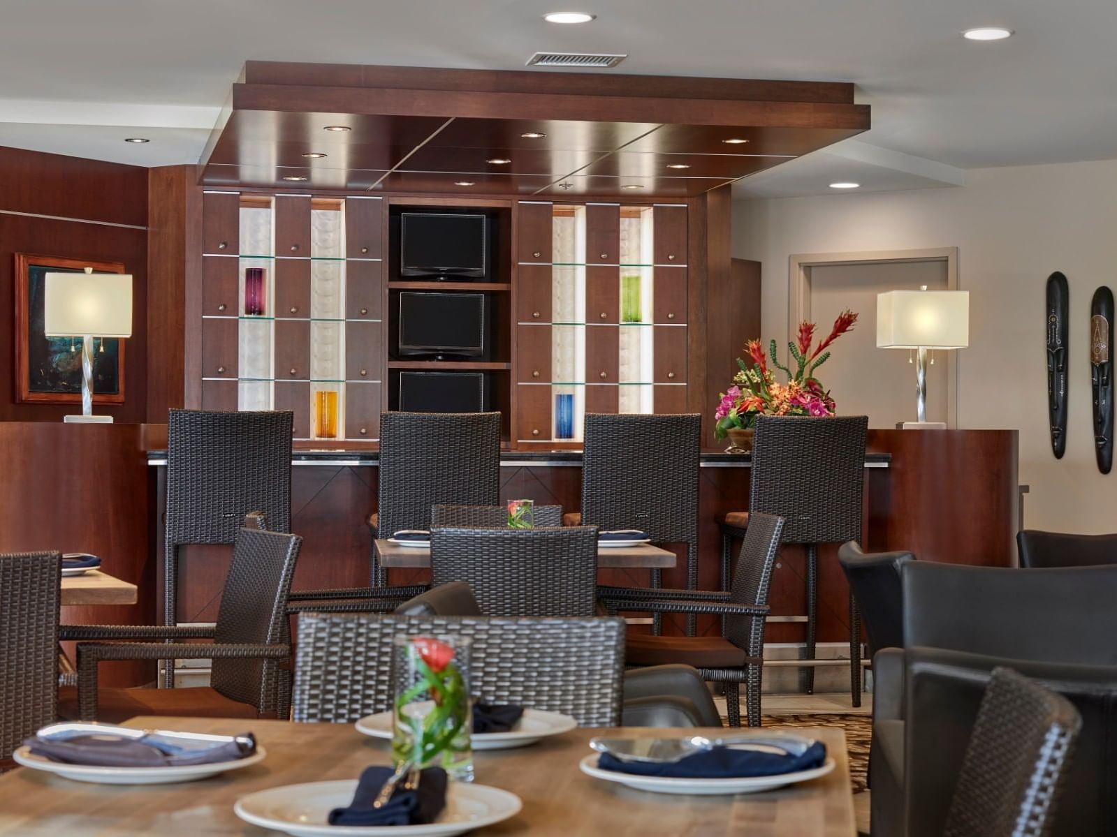 Dining tables in Hospitality Suite at Metterra Hotel on Whyte