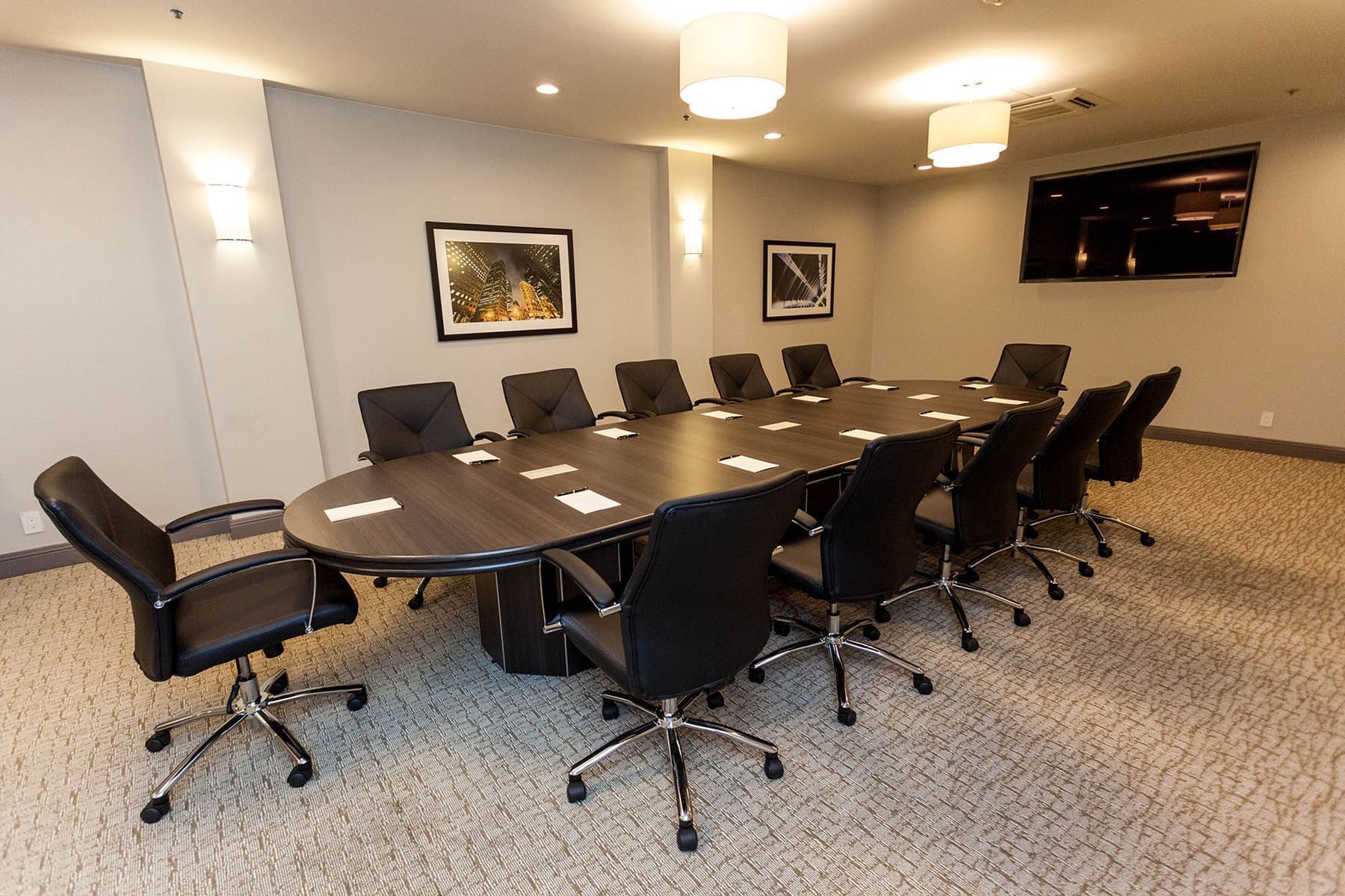 Meeting Room with Boardroom setup at Warwick San Francisco