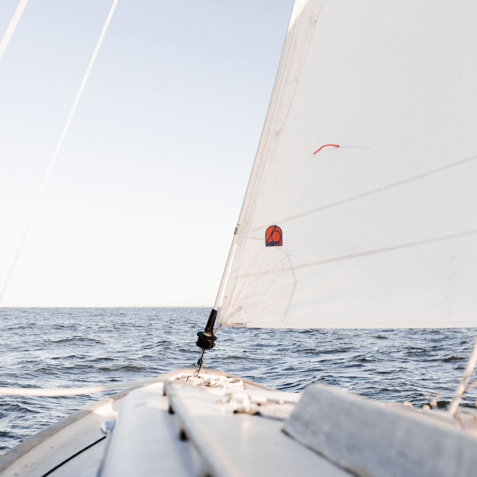 Sea view from a yacht near Falkensteiner Hotels