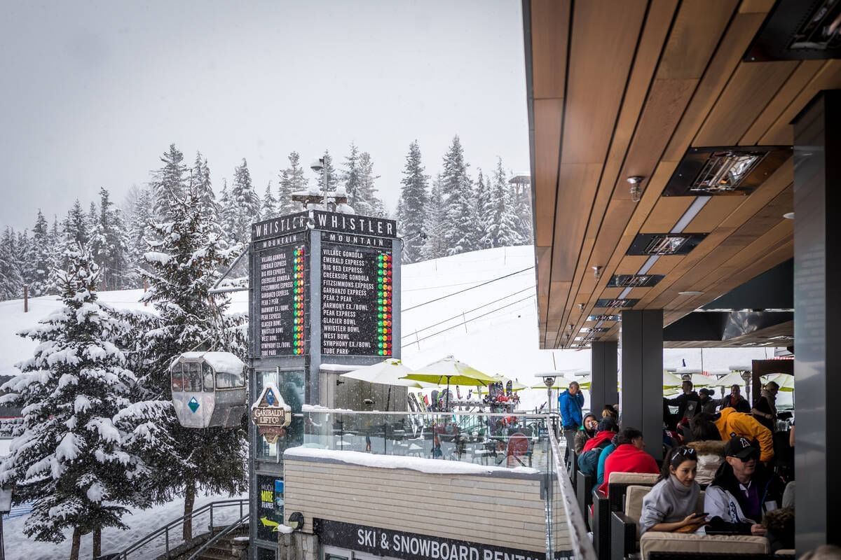 People dining in Garibaldi Lift Co. Bar & Grill at Blackcomb Springs Suites