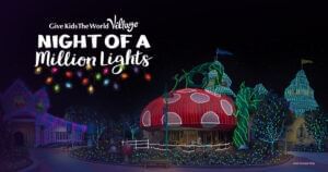 A poster of Night of A Million Lights at Rosen Inn Universal