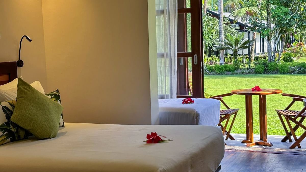 Superior Garden View Room at Warwick Fiji Resort and Spa in Korolevu.