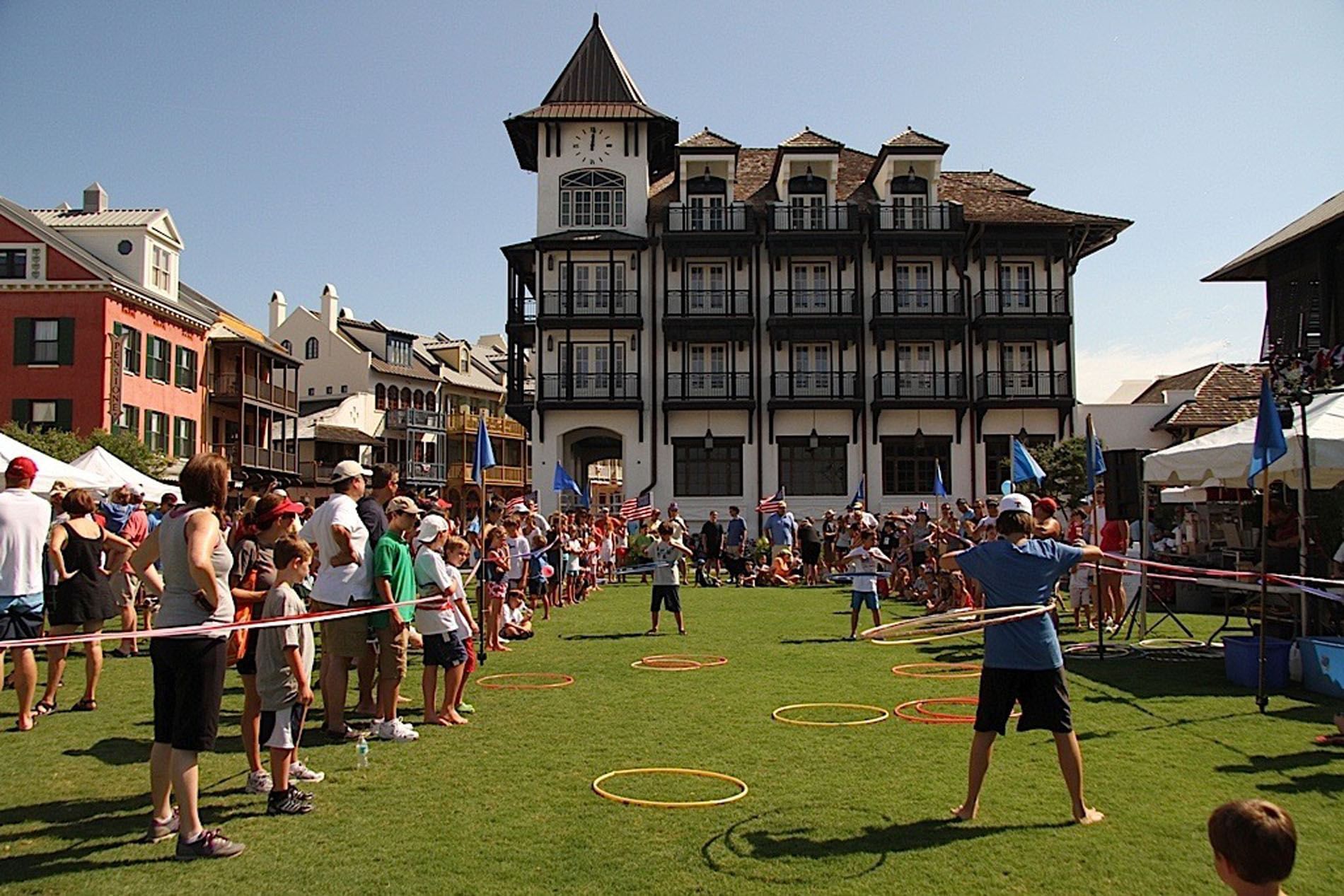 Guests enjoying in the garden of The Pearl Hotel