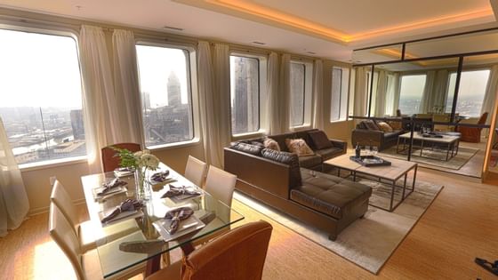 Photo of the expansive interior of a Sky Suite