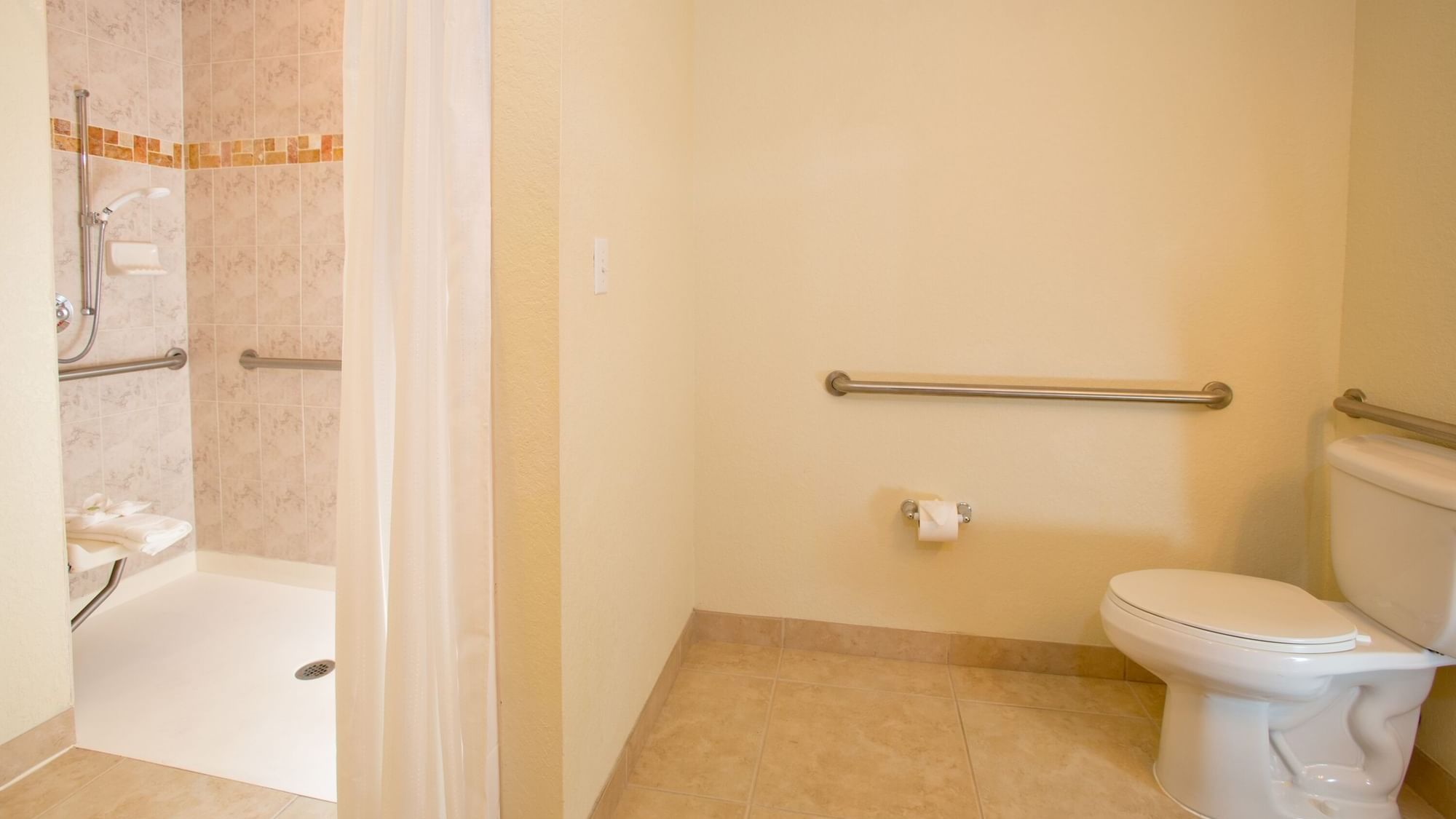 Accessible Shower in Master Suite in 2-Bedroom 2-Bath Partial Ada Suite at Lake Buena Vista Resort Village & Spa