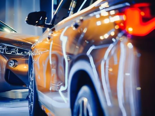 Close-up of car in car park at Warwick Palm Beach Hotel - Beirut