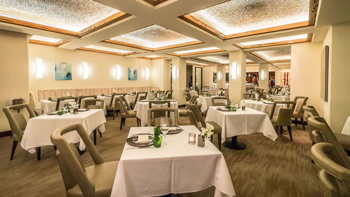 Dining setup in The Dining Room at Brazilian Court