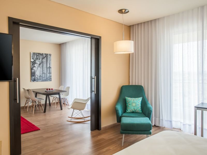 Close up on the lounge by the window at Fiesta Inn