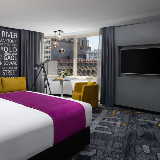 Deluxe Room with a television at Pullman Melbourne City Centre