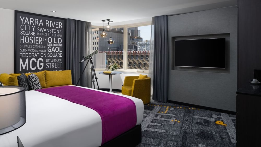 Deluxe Room with a television at Pullman Melbourne City Centre
