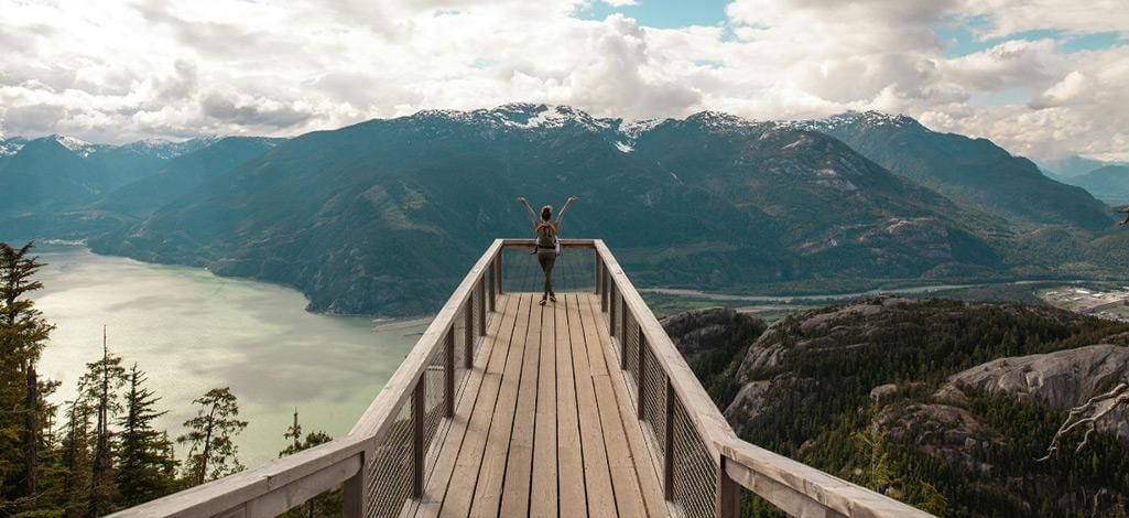 View from the top of the Sea to Sky Gondola in Squamish BC
