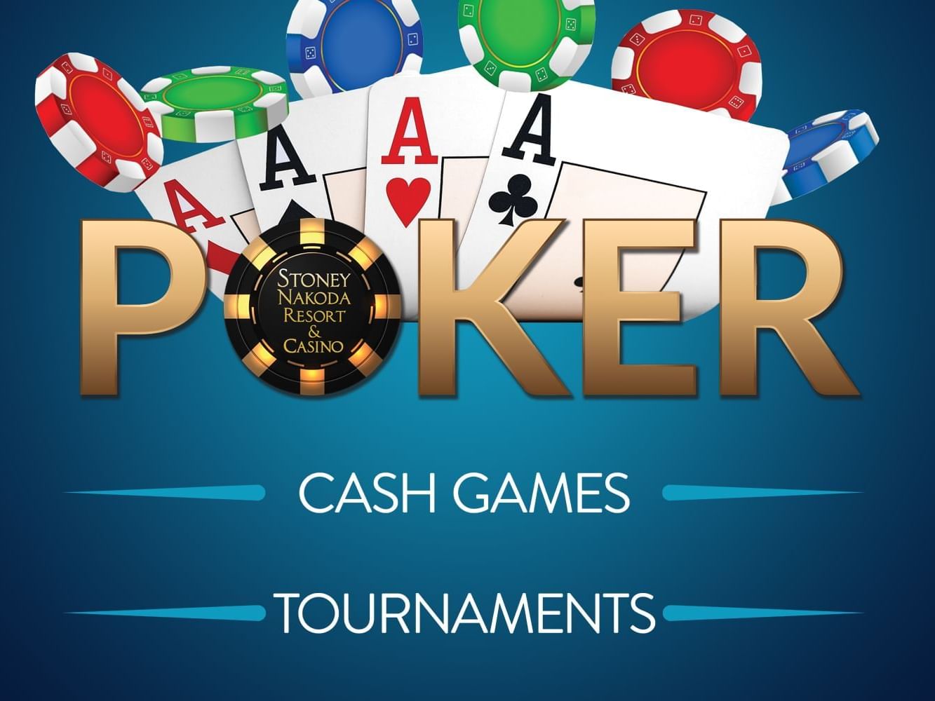 Poker poster used at Stoney Nakoda Resort & Casino