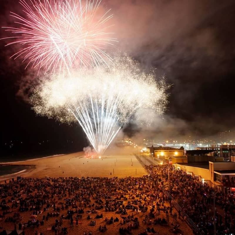 Asbury Park Beach Fireworks on the Jersey Shore