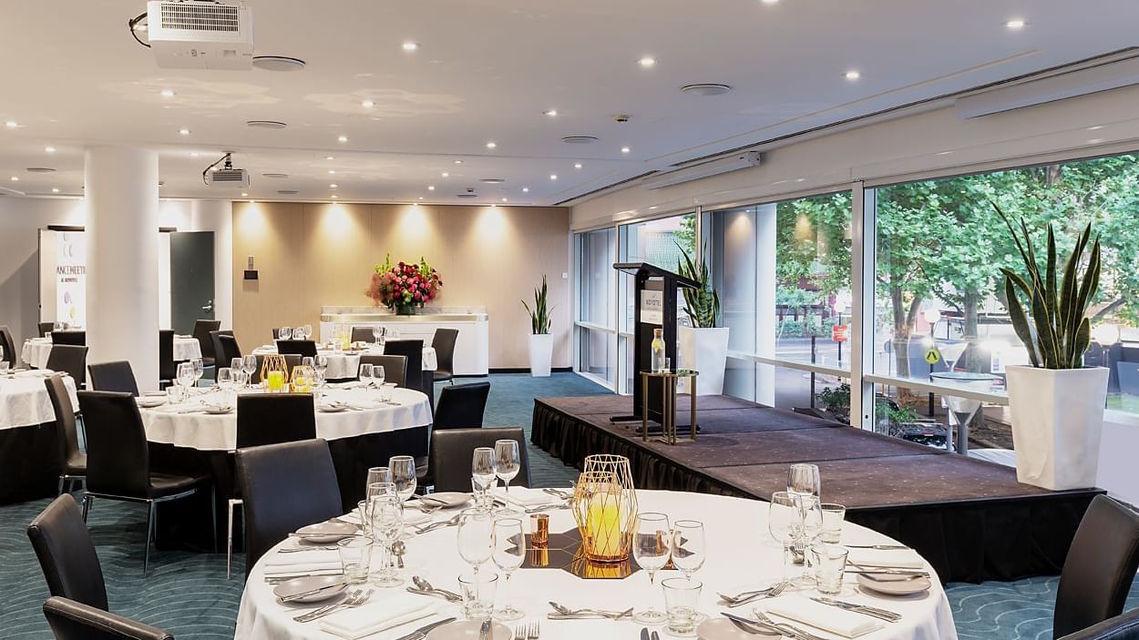 Banquet set-up in Harbour Room at Novotel Darling Square