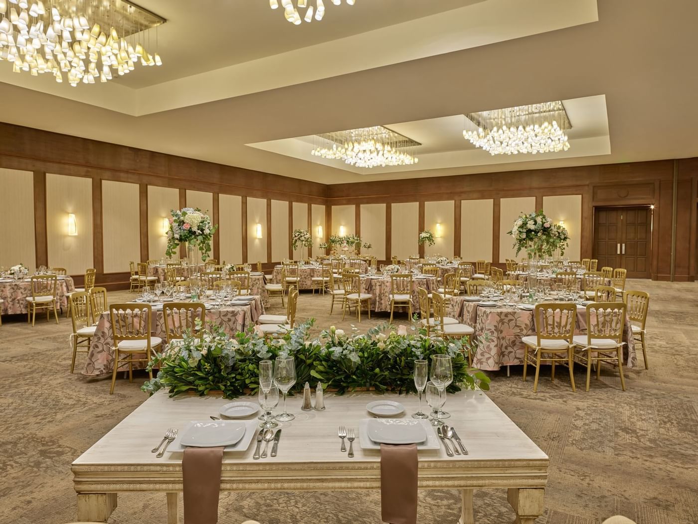 Event Room decorated with flowers at the La Coleccion Resorts