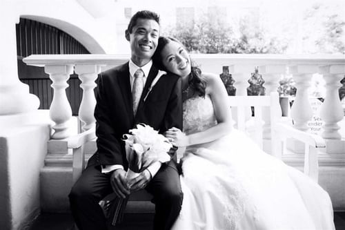 el Prado Palo Alto Bride and Groom
