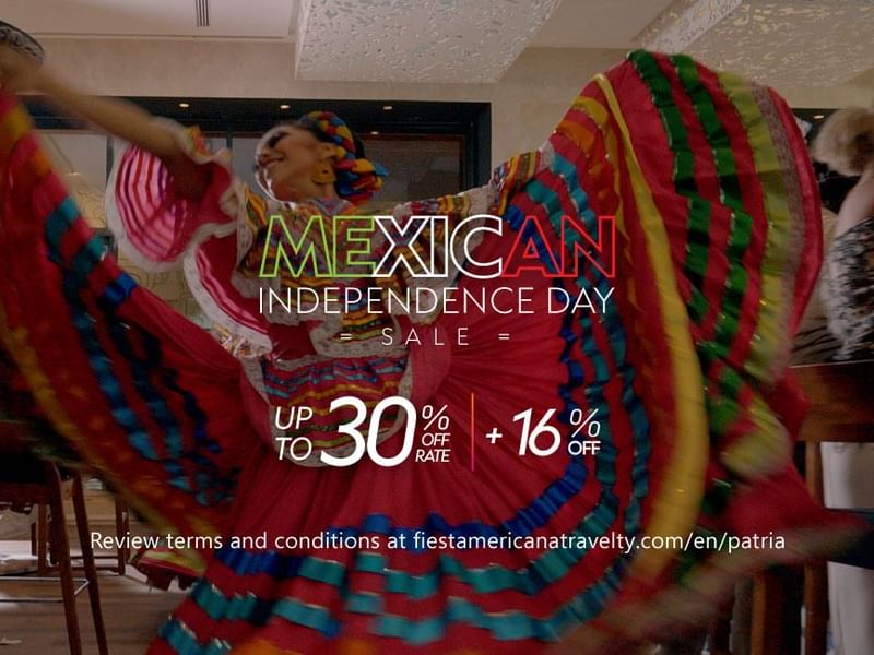 Mexican Independence Day sale poster of Gamma Hotels