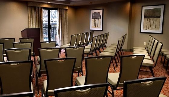Arranged meeting room at The Paramount Hotel Portland