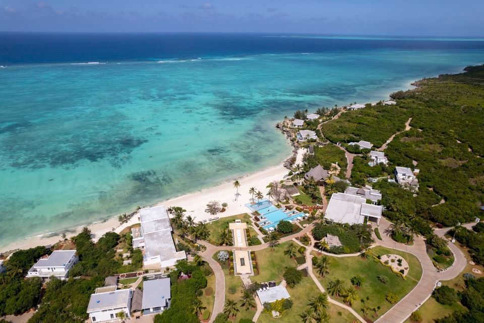 Aerial view of the property at SafiraBlu Luxury Resort & Villas