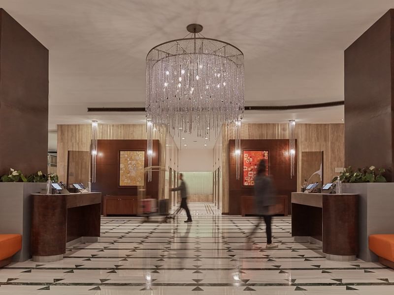 Front desk and reception at Fiesta Americana Reforma