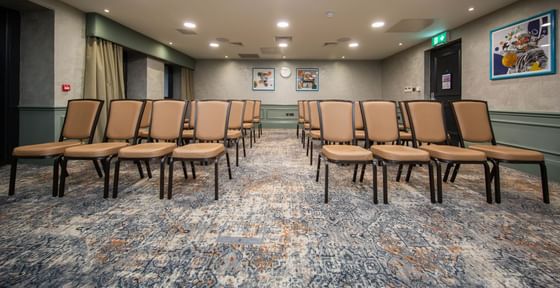 Theatre type table setup in Brian Boffey - Met 17 at The Met Hotel Leeds