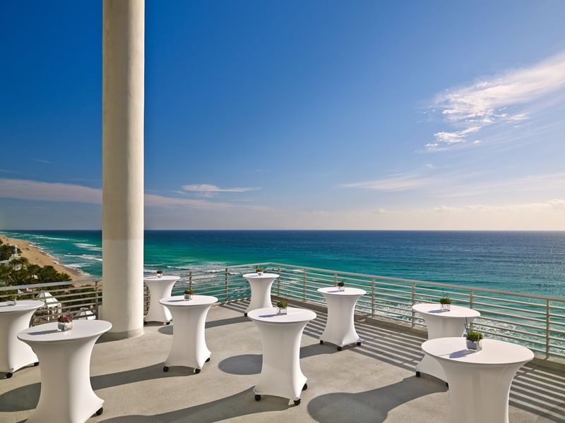 Lounge area beside the ocean view at Diplomat Beach Resort