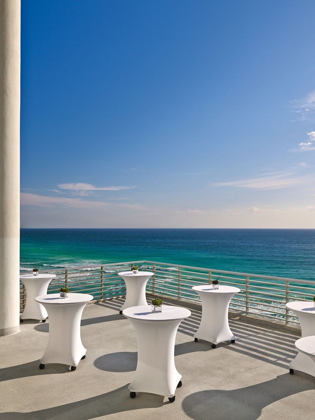 Lounge area beside the ocean view at Diplomat Beach Resort
