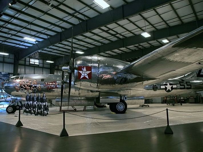 A plane from the New England Air Museum