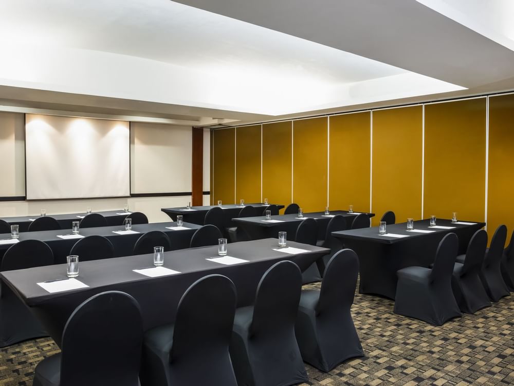 Salon 3 with meeting room setup at Fiesta Inn Hotels