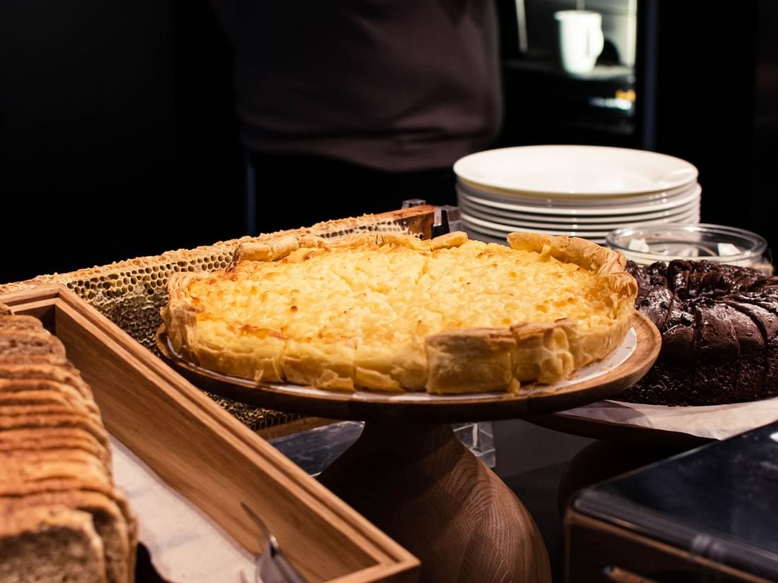 Close-up of a Cheesecake served in The Iris, The Hotel Brussels