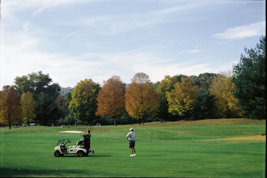 Gentleman playing golf at Pomperaug Golf Club