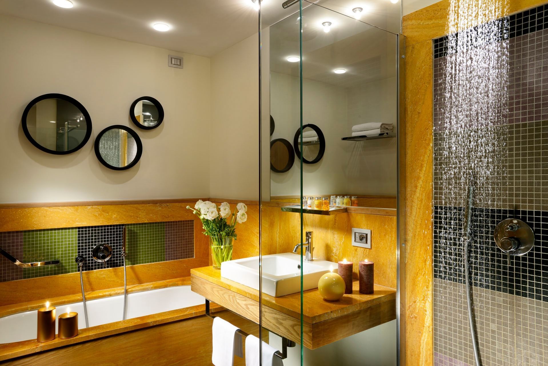 Interior of Deluxe Room bathroom at Babuino 181