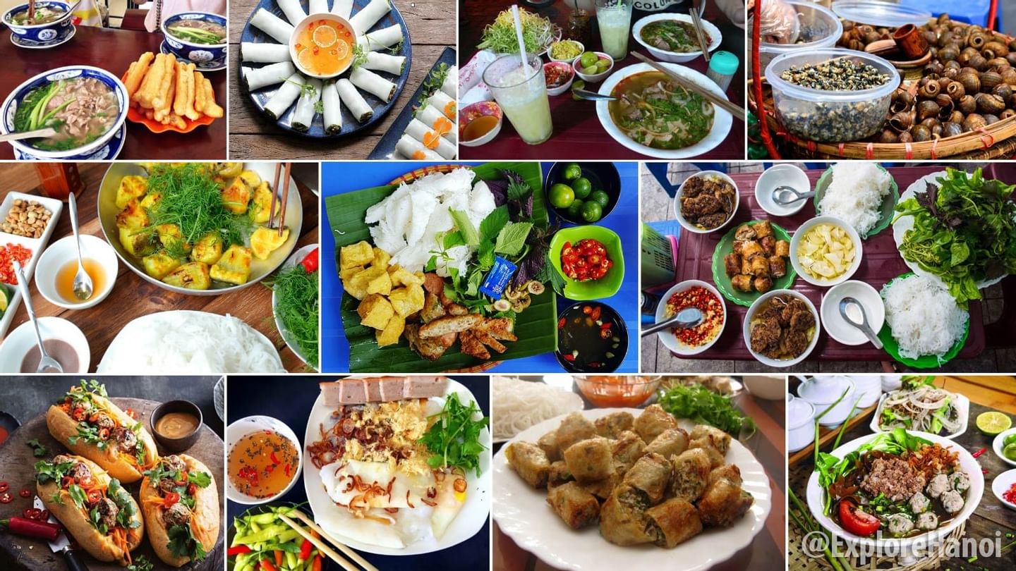 Collage of Authentic & local dishes served in Sunway Hotel Hanoi