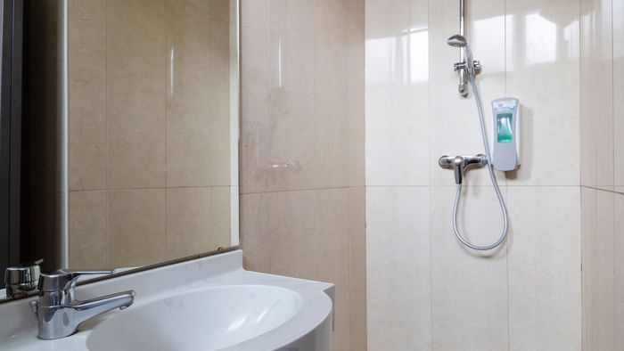 Interior of a bathroom at Hotel astoria vatican